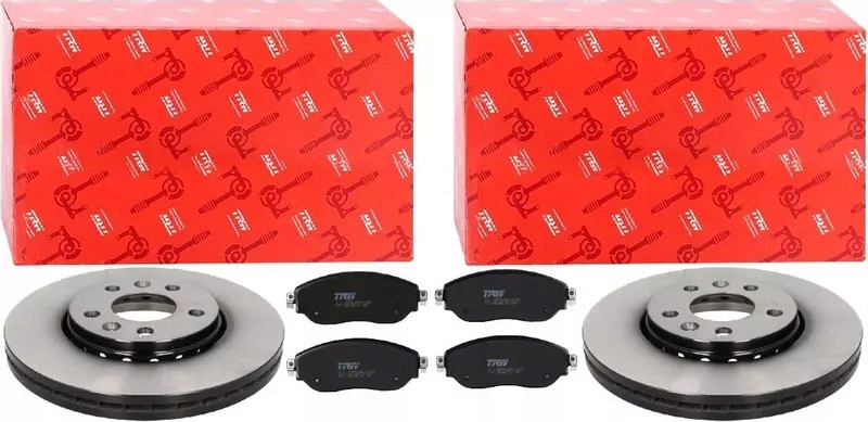 фото №1, Trw гальмівні диски+ гальмівні колодки перед opel vivaro b renault trafic 296mm