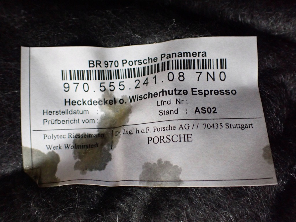 фото №7, Porsche panamera 970 2011 обшивка / оббивка задній кришки багажника