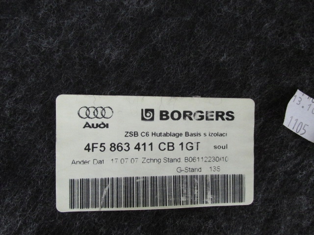 фото №6, Audi a6 c6 sedan полиця задня задня 4f5863411cb