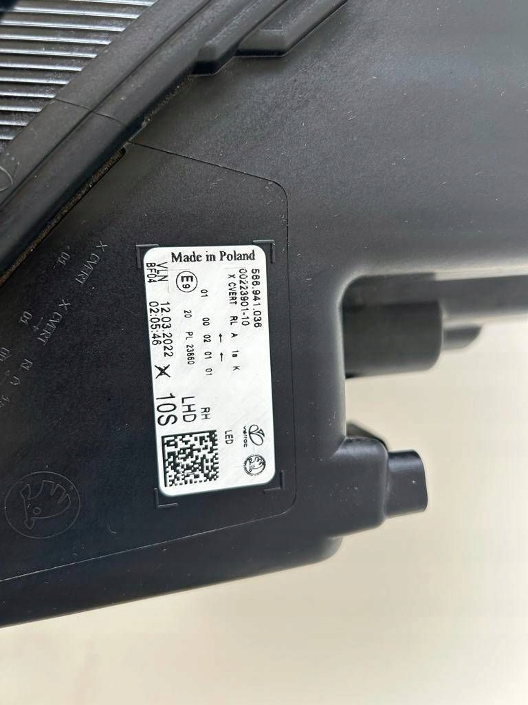фото №7, Skoda kodiaq lift лампа правая full led 566941036 оригинал