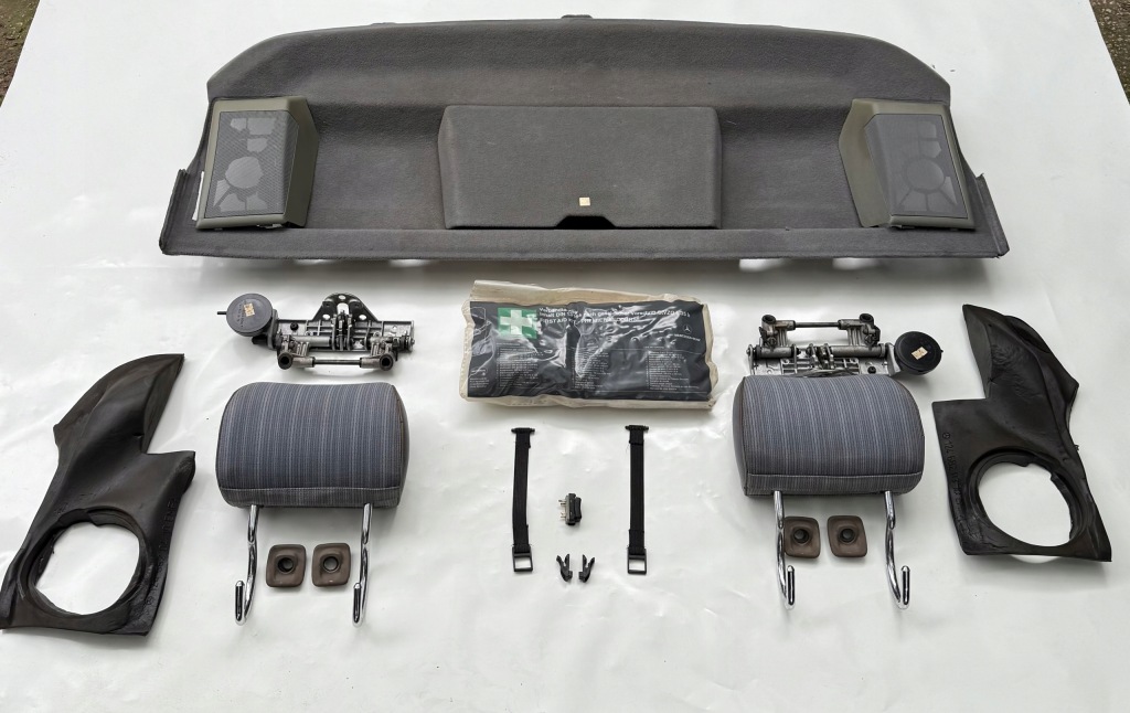 фото №1, Полиця задня mercedes w124 складний підголівники комплект набір