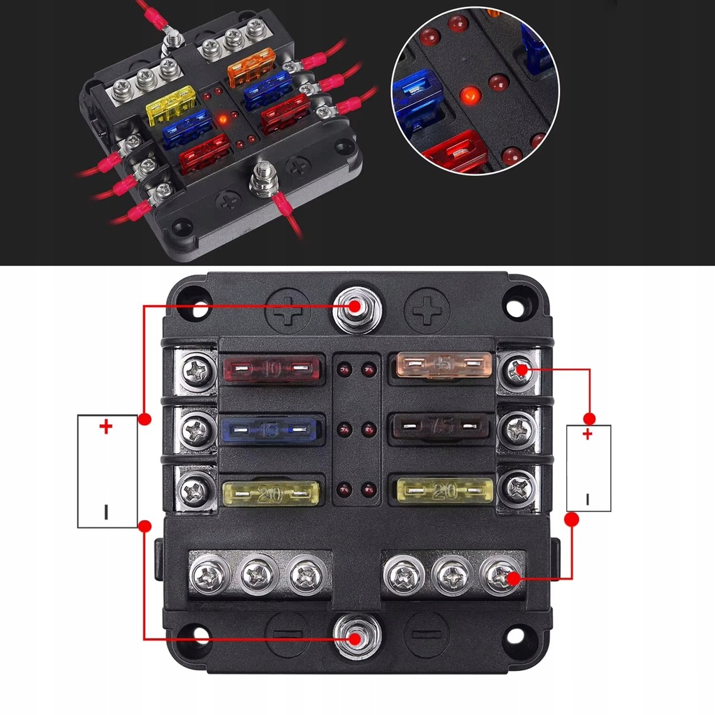 фото №8, Коробка корпус do електропроводка запобіжників половина роз'єм 6 запобіжник
