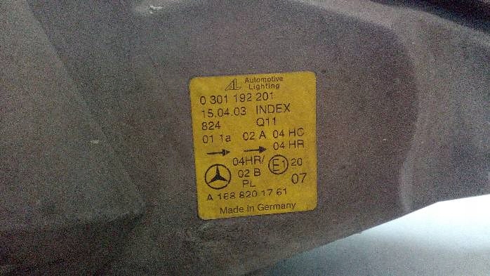 Фара левый lp рестайлинг  w168 mercedes a170 w168 с Разборки