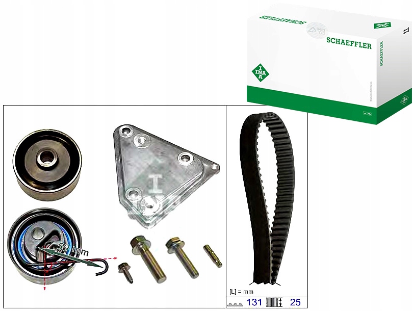 фото №1, Комплект - набір ремінь розподільного валу ina ct1014k3 ktb41