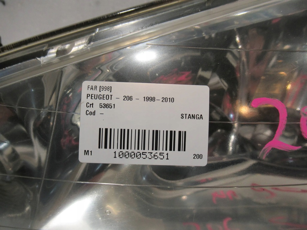 фото №8, Лампа перед левая 9628666880 peugeot 206 lift 02-