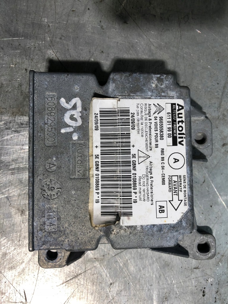 фото №2, Berlino датчик подушек подушка безопасности citroen оригинальный номер 9665558380