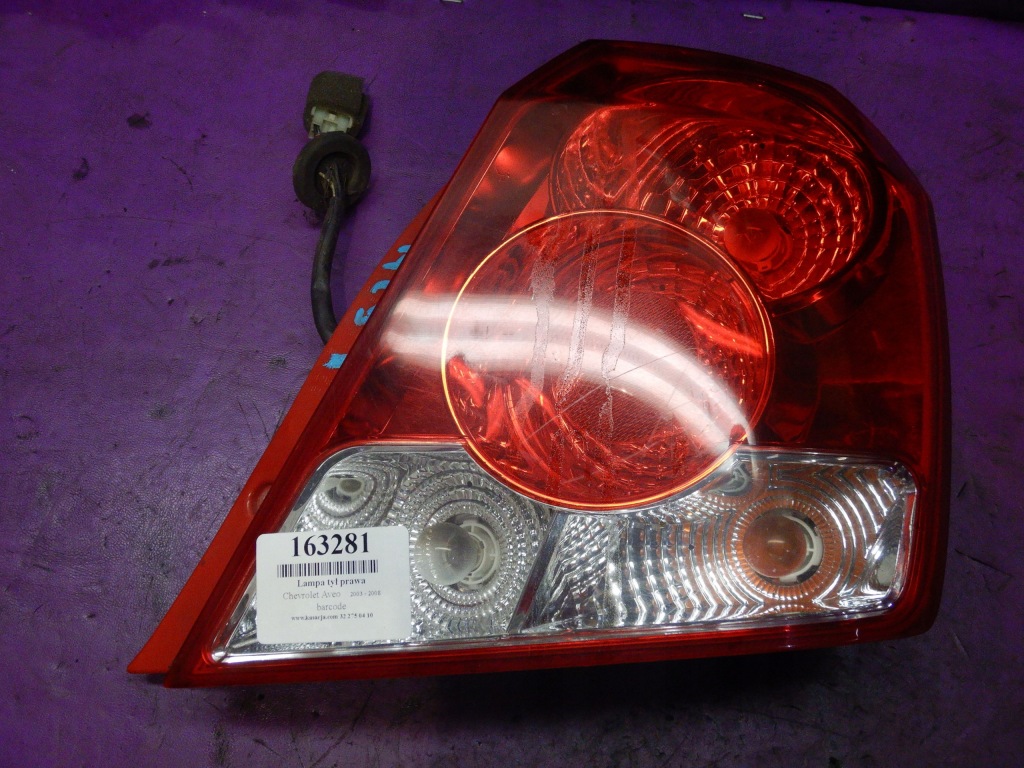 фото №1, Chevrolet aveo hb 5d лампа задня задня права 300267r