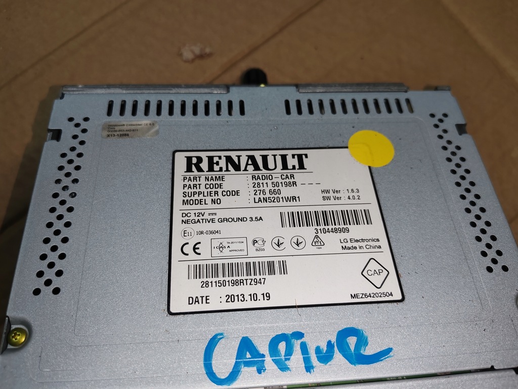 фото №6, Радио навигация 281150198r renault captur 13-18