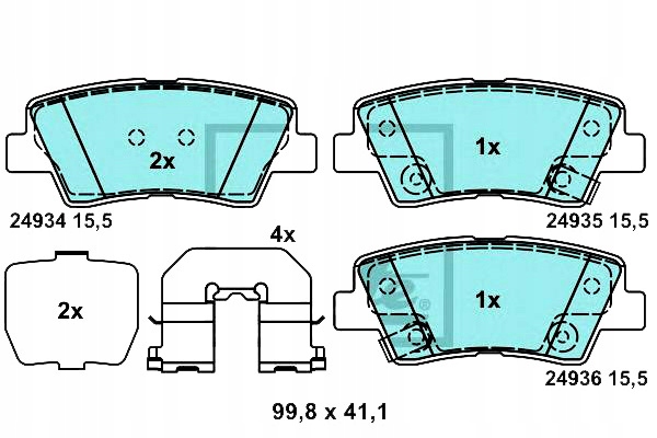 фото №1, Ate тормозные колодки тормозные керамические hyundai accent iv