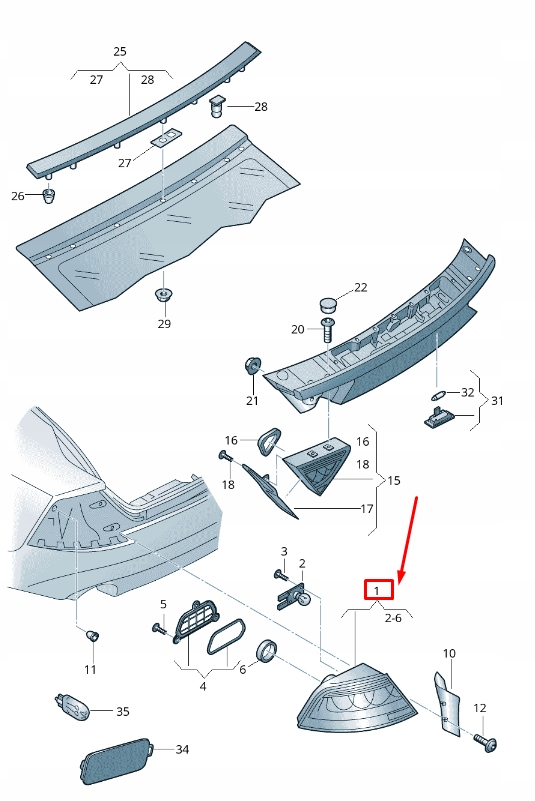 фото №1, Audi rs7 sportback 4g rear left задний фонарь 4g8945095e