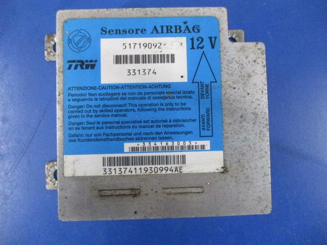 фото №4, Fiat punto 2 повітропровід. подушка безпеки модуль trw