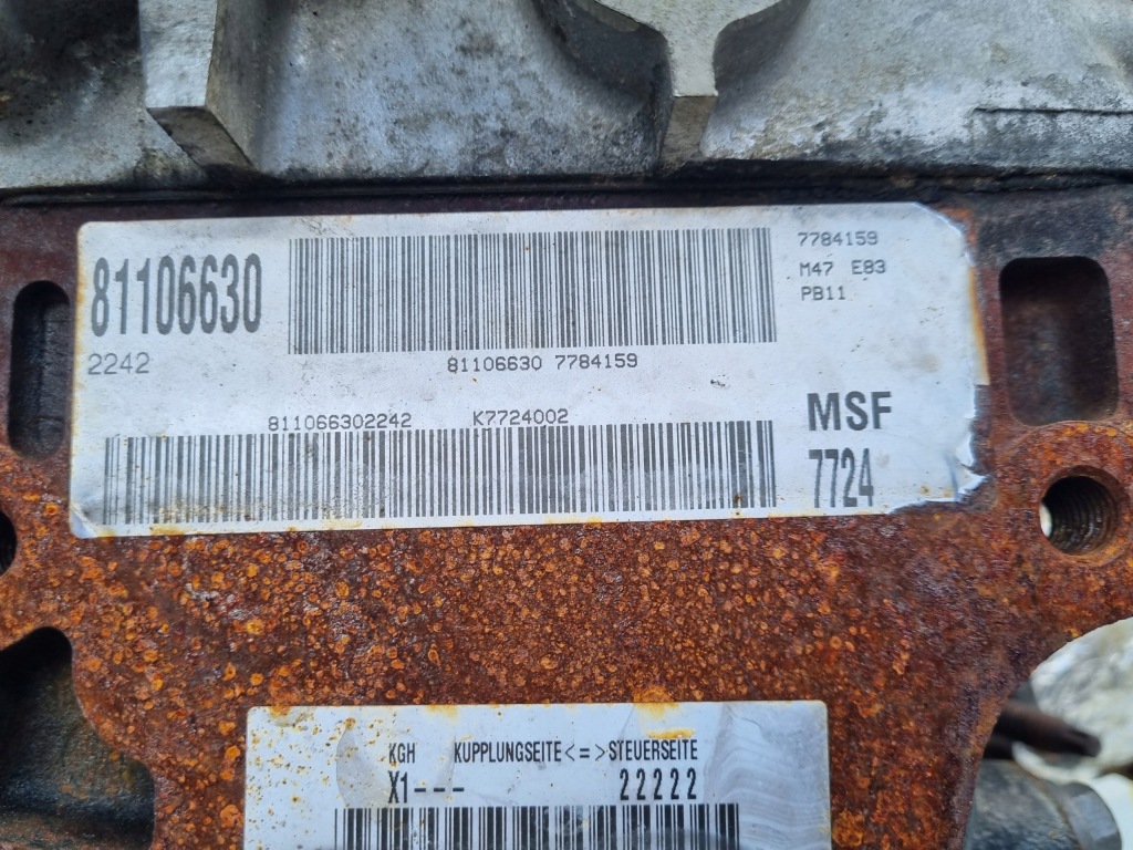 фото №10, Двигатель комплект bmw x3 e83 2.0 d дизель 150km 167tyś m47d20 204d4