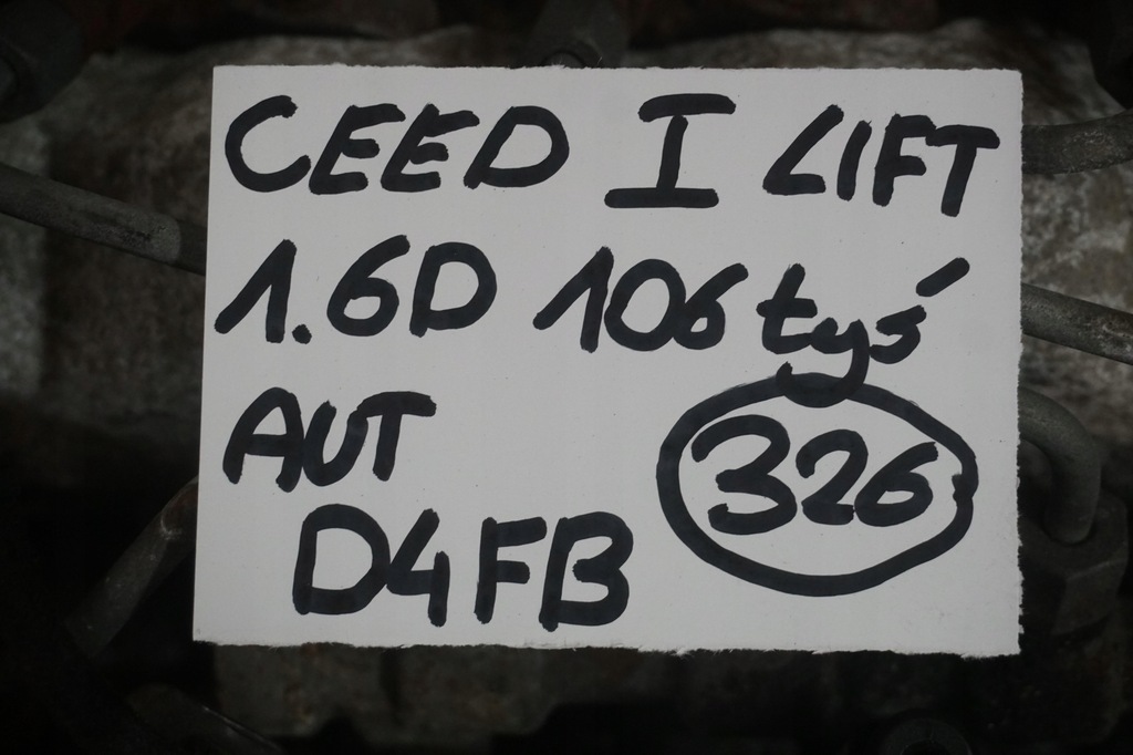 фото №10, Hyundai i30 kia ceed i двигун 1.6crdi d4fb автоматична коробка передач z45512az00 2010r