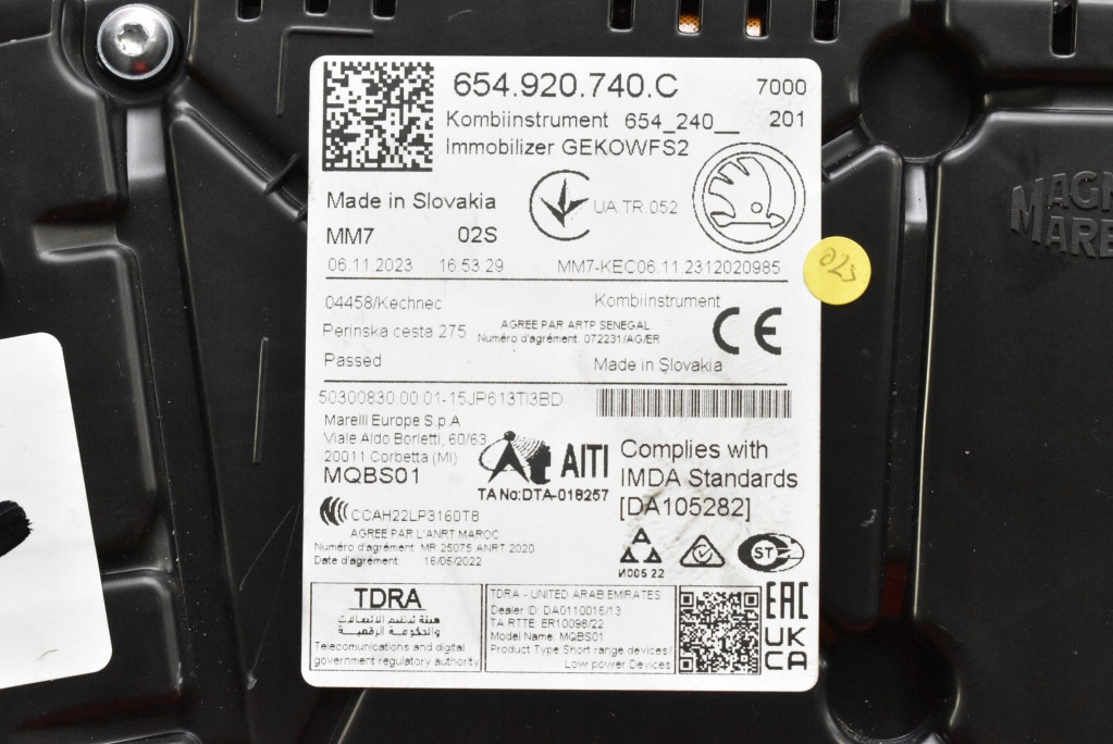 фото №14, Счетчик приборы eu 654920740c skoda fabia 4 iv 1.0 mpi 80 km 21-