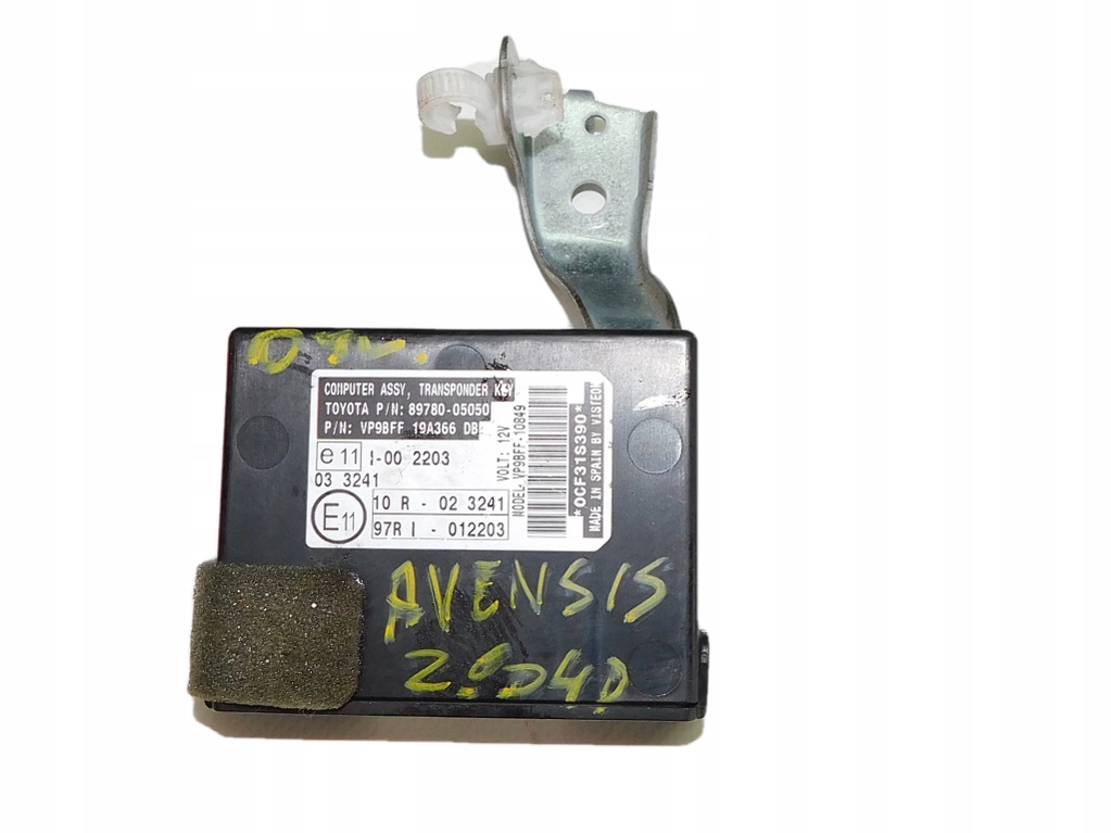 фото №1, Toyota avensis t27 2.0d 09r модуль иммобилайзер