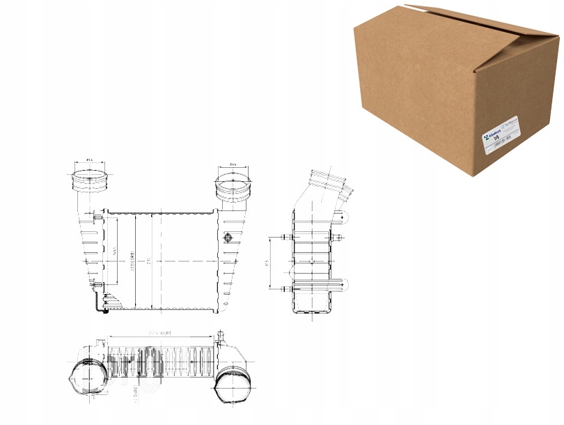 Радиатор интеркулер skoda superb 1 vw passat b5 1.9/2.0 2000-2008 Недорого