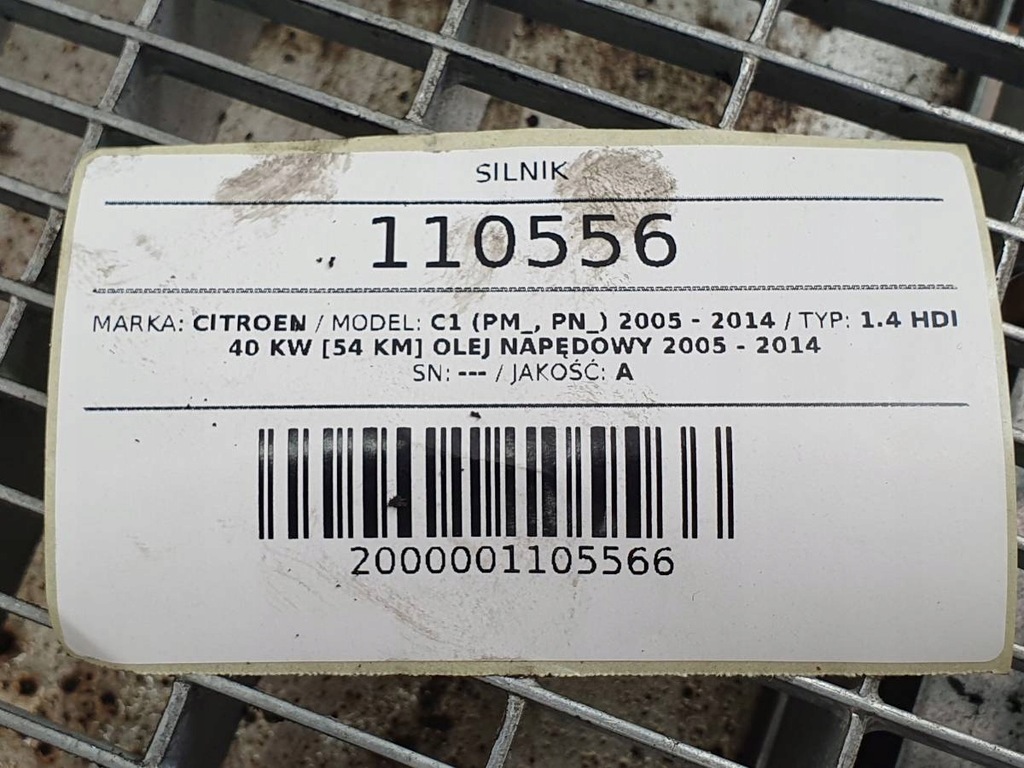 фото №10, Двигатель kompletny 1.4 hdi 8ht дизель citroen c1 peugeot 107