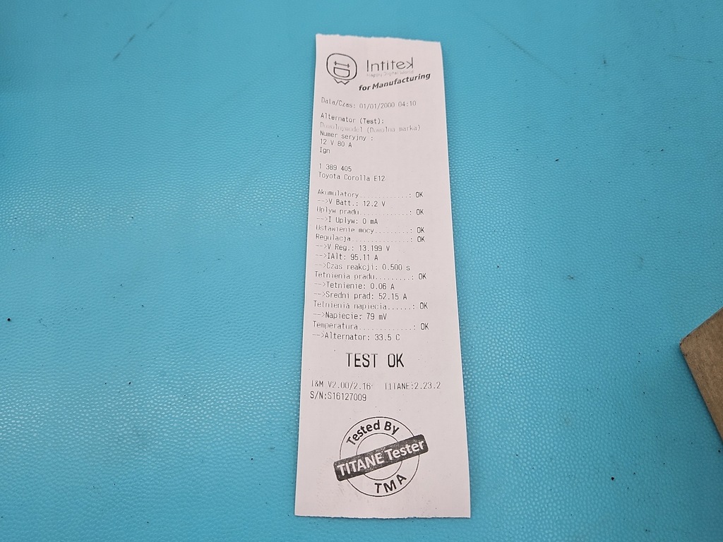 фото №7, Test генератор toyota corolla e12 27060-0d030, 0124315024 1.6 vvti 3zz