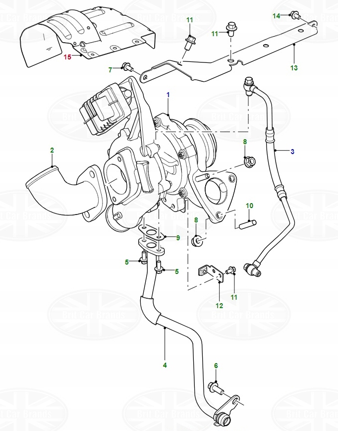 фото №3, Захист теплова турбонагнітача land rover defender puma lr039774 lr029989
