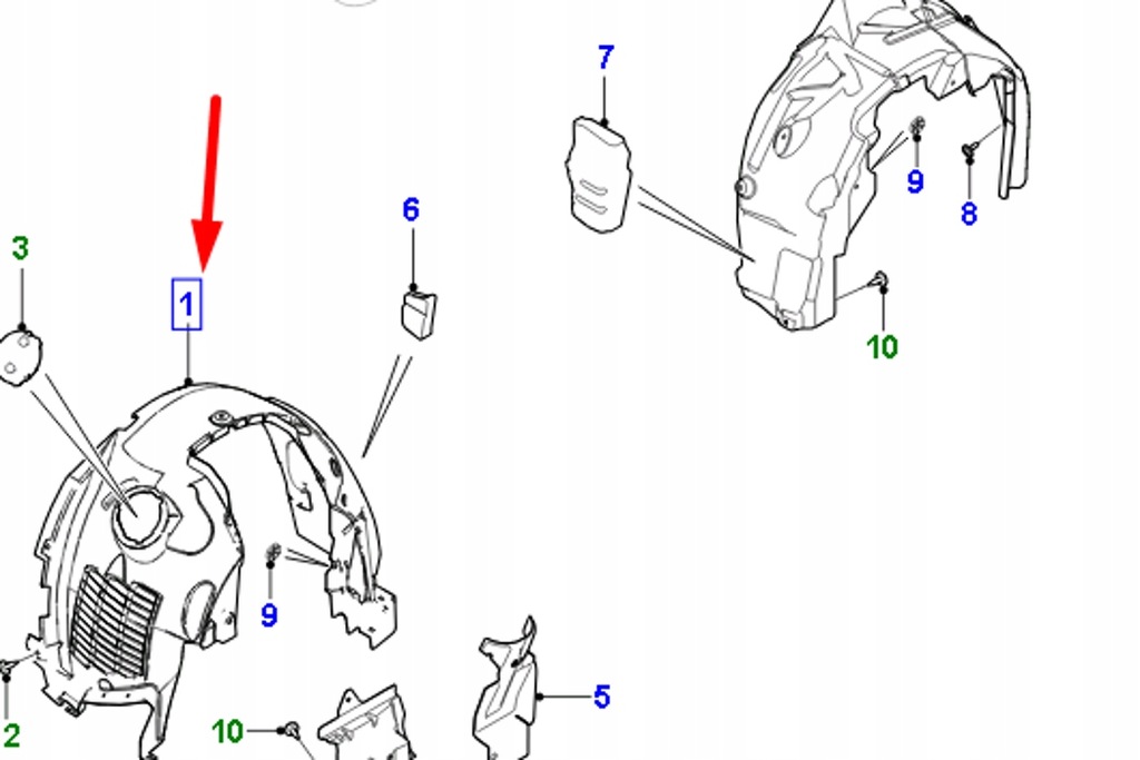 фото №7, Jaguar f-pace x761 передня права захист підкрилок nowa оригінальна t4a26655