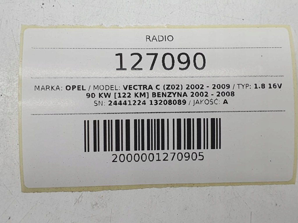 Купить Радио проигрыватель cd opel vectra c 24441224 13208089