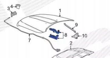 фото №1, Jeep grand cherokee 2021- петля капот левый