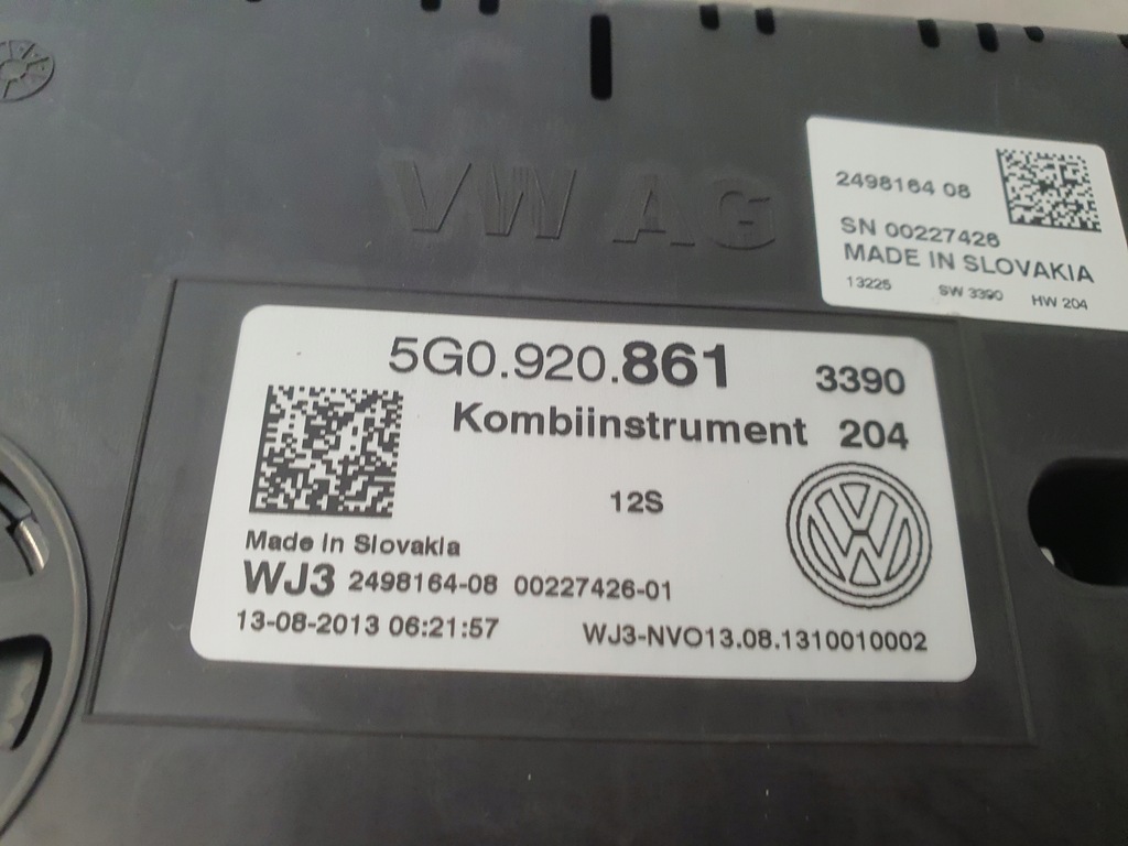 фото №6, Лічильник приладова панель прилади vw golf vii 5g0920861