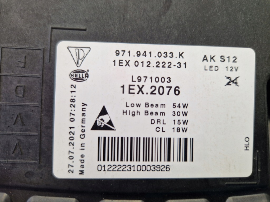 фото №9, Лампа передня ліва porsche panamera ii 971 2016- full led ece комплектна