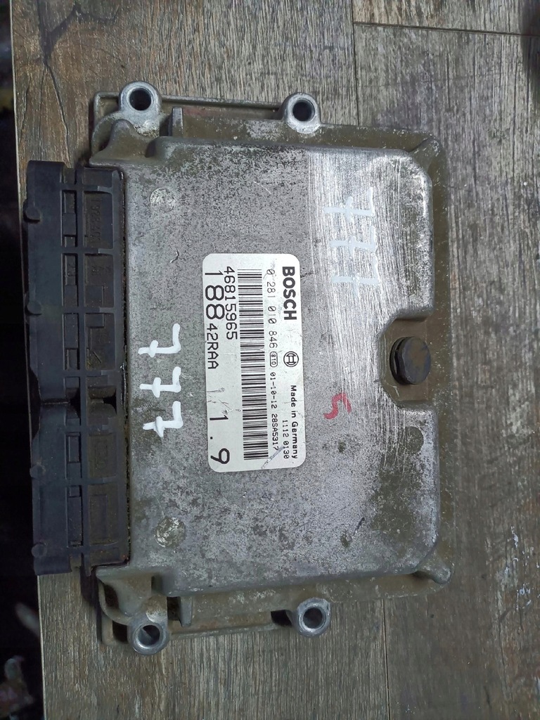фото №1, Бортовий комп'ютер fiat punto 1.9 jtd 0281010846