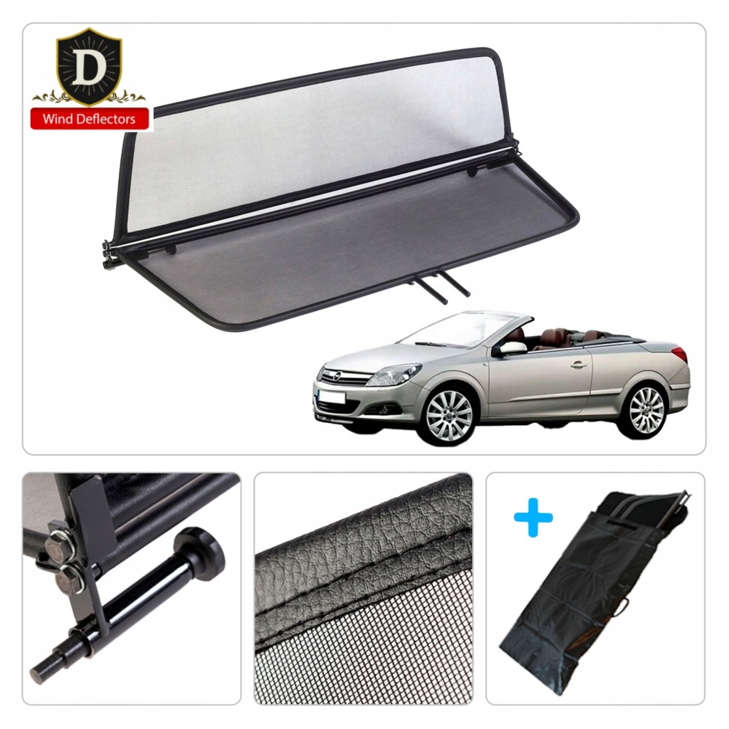 фото №1, Дефлектор ветра do opla astry h 2006-2011 с сумка - чёрный