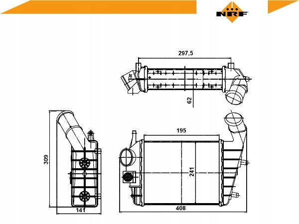 Nrf 30123a радиатор воздуха наддувочный Оригинал