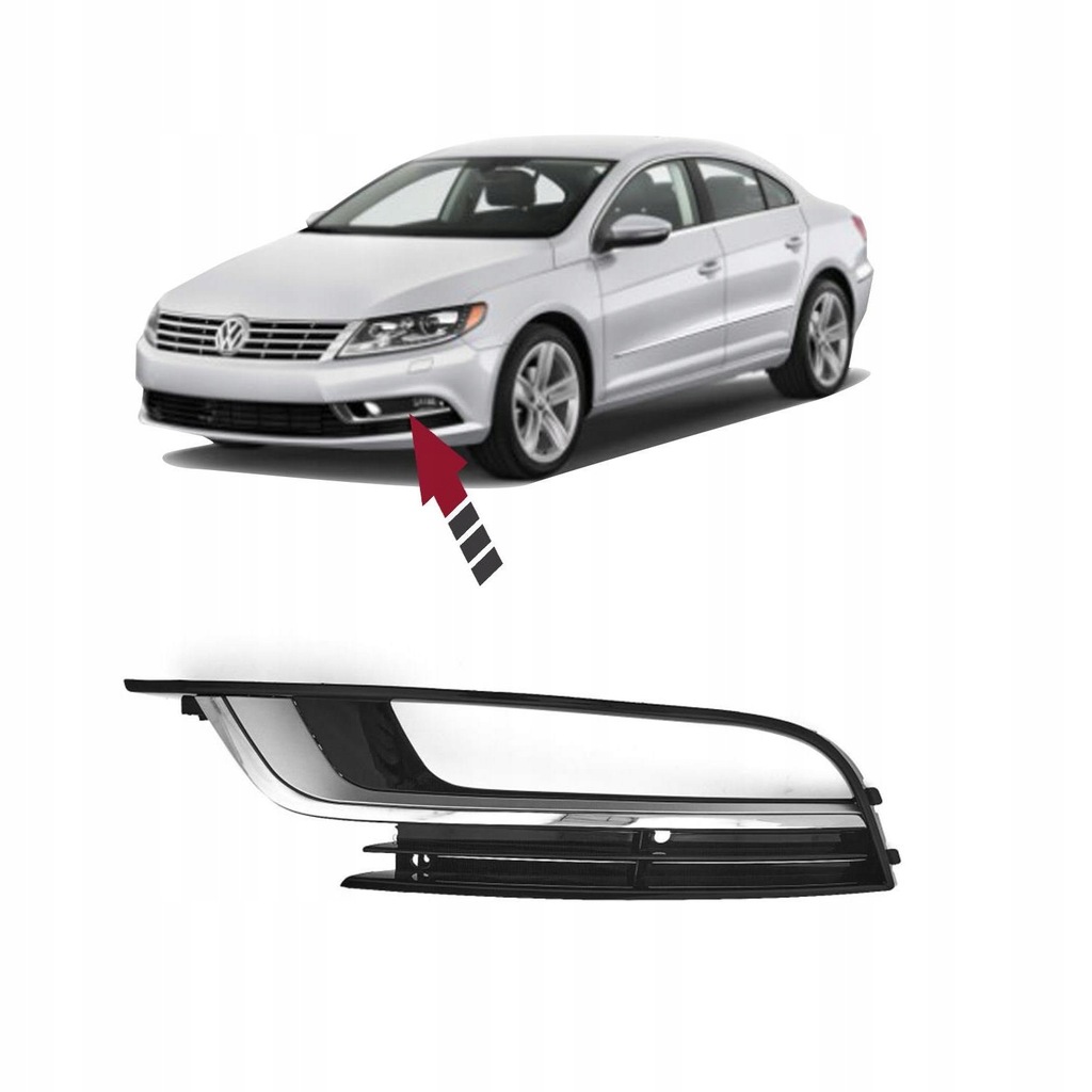 фото №10, Решітка радіатора бампера do vw cc 2011-2017 35d853665 ліва