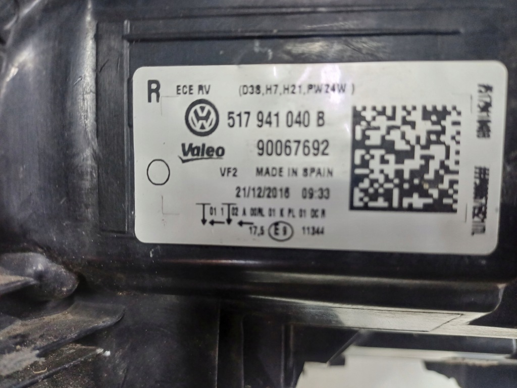 фото №11, Лампа правий перед vw golf vii sportsvan ксенон europa