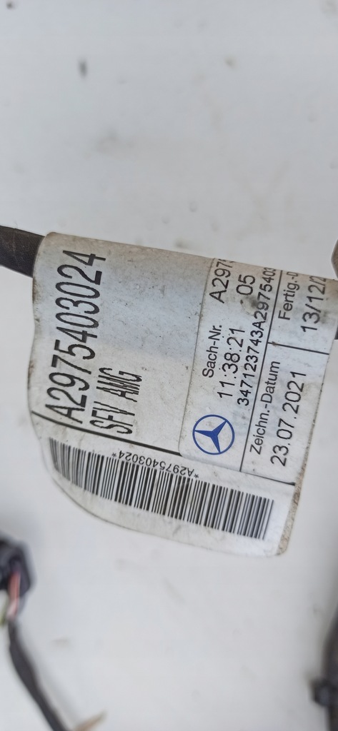 фото №9, Mercedes eqs amg v297 2021- жгут pdc бампера перед левая a2975403024