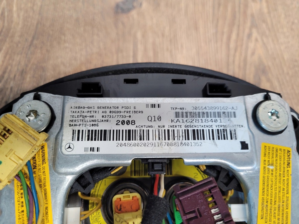 фото №7, Mercedes c w204 oryg подушка водія подушка безпеки a2048600102
