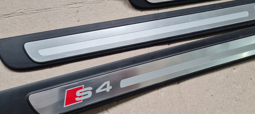 фото №8, S4 b8 lift a4 молдинг накладки пороговые накладки sline 4x перед задняя