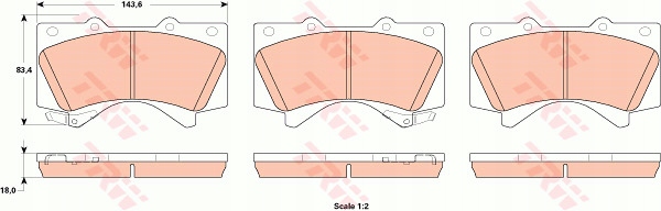 фото №2, Trw gdb3524 набор тормозных колодок тормозных, тормоза дисковые