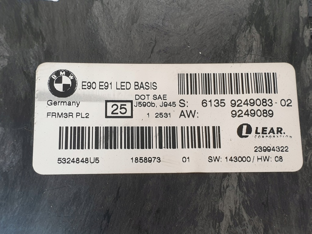 фото №5, Bmw 3 e90 e91 lift блок управления модуль света 9249083 oryg