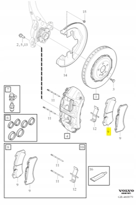 фото №2, Тормозные колодки тормозные перед volvo polestar engineered