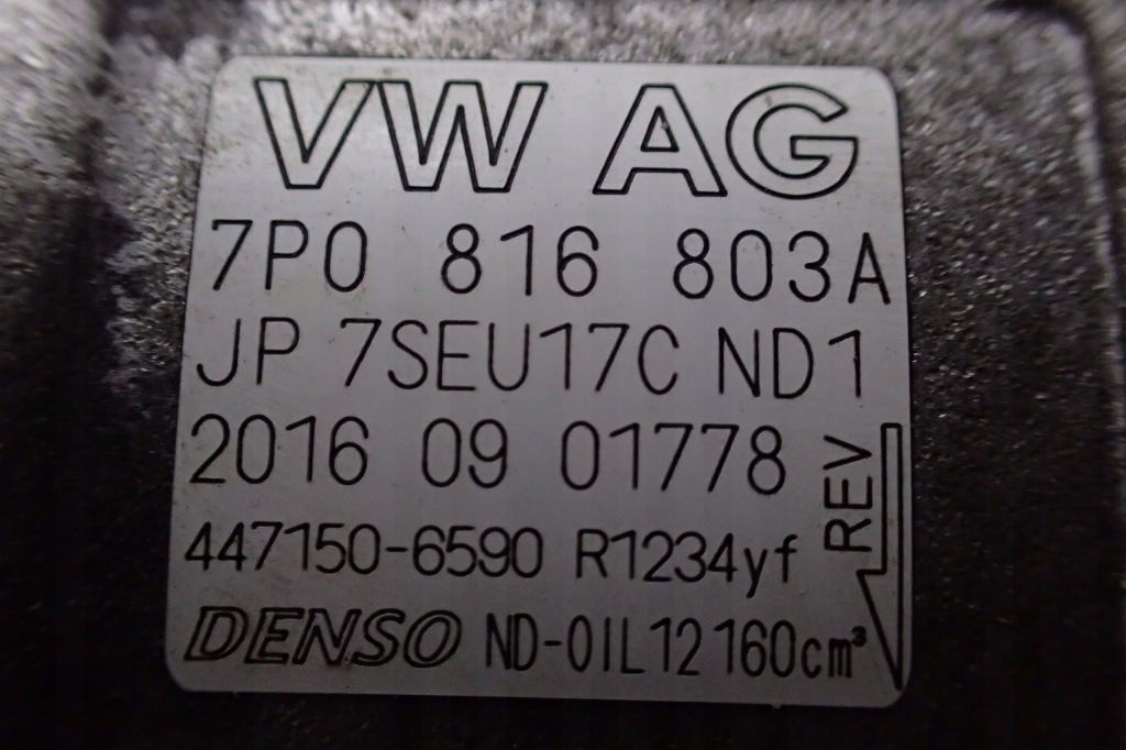 фото №5, ^^ vw touareg 7p6 компрессор кондиционера 7p0816803a