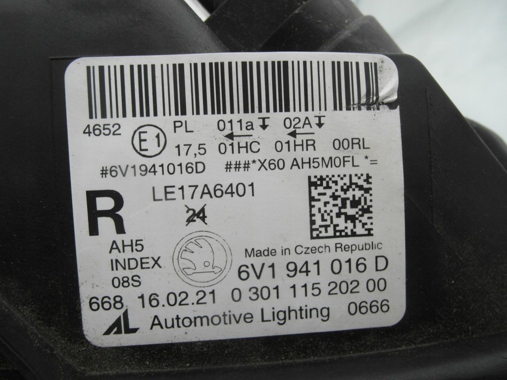 фото №10, Skoda fabia iii 3 lift лампа передня права 6v1941016d nr72