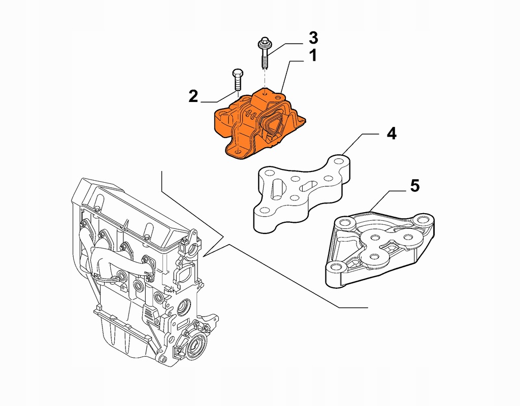 фото №1, Подушка коробки alfa romeo mito 1.4 multiair