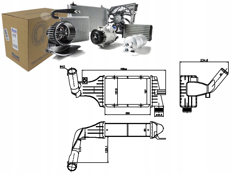 Купить Nissens 96788 радиатор воздуха наддувочный