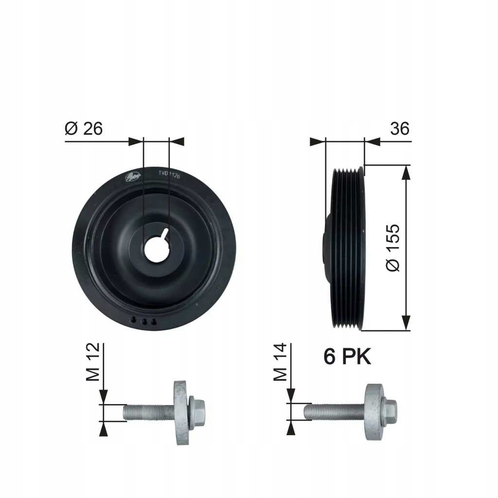 Шкив dacia gates tvd1126a 4pk865sf Доставка