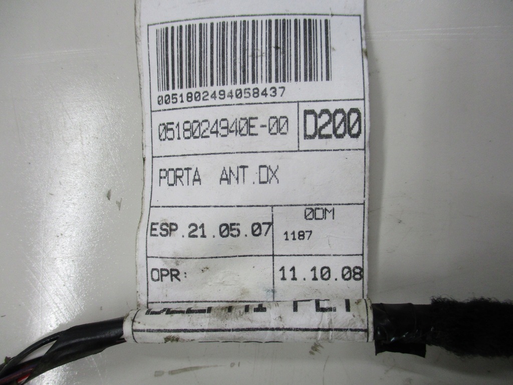 фото №8, Fiat linea джгут електропроводка двері задня l p