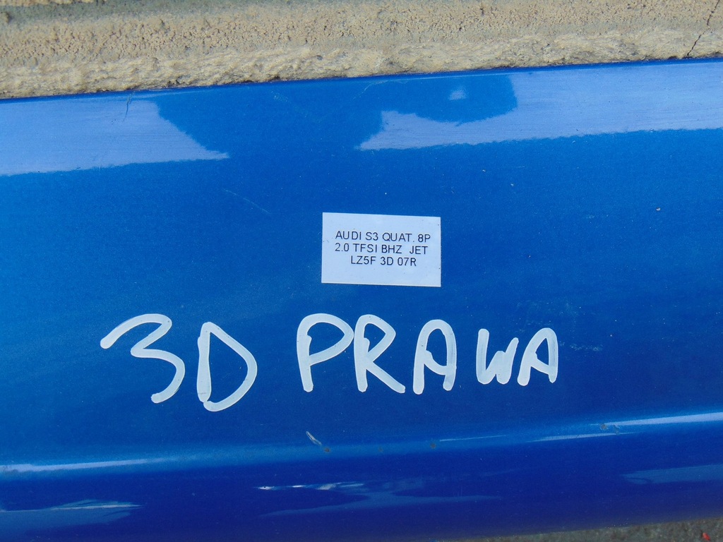 фото №6, Молдинг порог порог правая audi s3 8p 3d lz5f 05-08