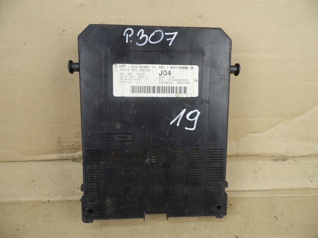 фото №1, Peugeot 307 модуль bsi 9651197680