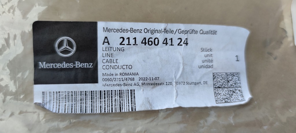 фото №14, Mercedes w211 3.0 шланг підсилювача a2114604124 новий оригінал