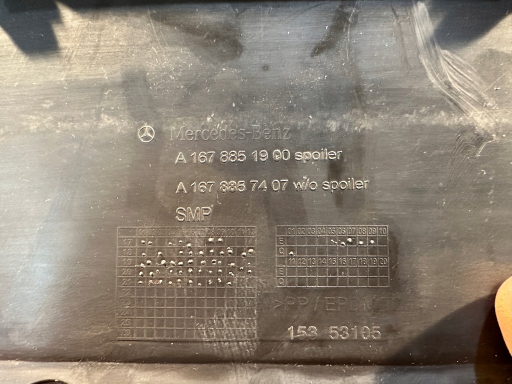 фото №9, Mercedes gle w167 спойлер накладка dół бампера перед передняя