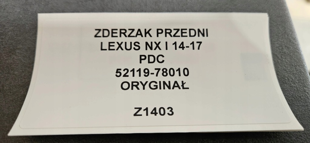 Бампер передній lexus nx i 14-17 pdc оригінал 52119-78010 Доставка